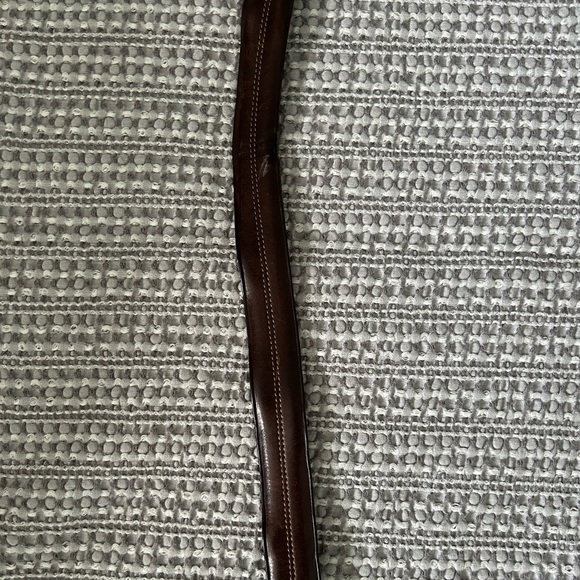 Vintage Coach Brown Leather Belt 34/35 Flawed - Picture 3 of 7